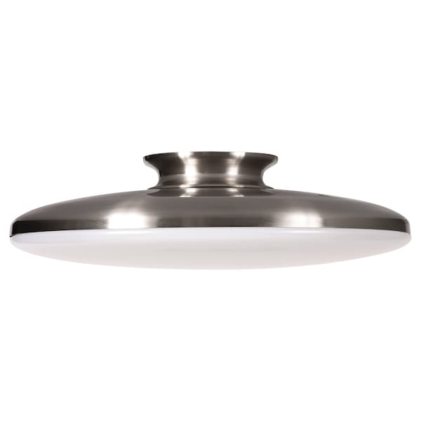 Skye - LED Flush Mount - 15" - Satin Nickel Finish - White Acrylic